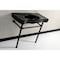 Fauceture VPB136K0ST Imperial Console Sink Basin W/Stainless Steel Leg, Blk/Blk VPB136K0ST - alternate 2